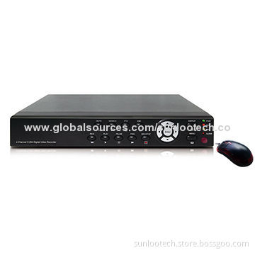 H.264 DVR, 4-channel Full D1 recording P2P function support